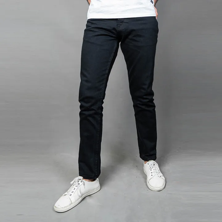 Slim-Fit Stretchable Denim Jeans Pant For Men - Deep Black - Pant
