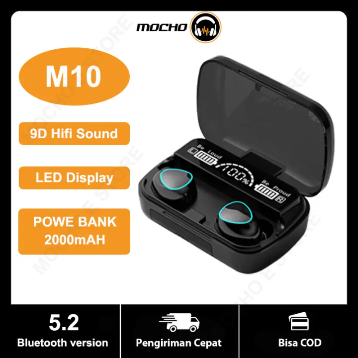 Mocho M10 TWS Earbuds 2500mAh Charging Box Bluetooth-compatible Stereo Waterproof